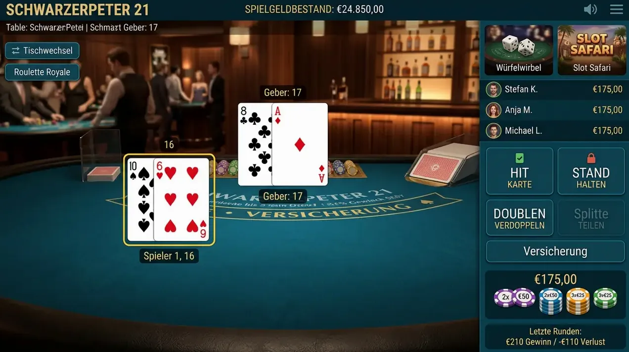 Klassische Tischspiele & Poker bei Boomzino